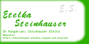 etelka steinhauser business card